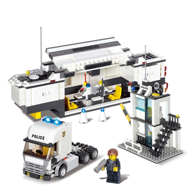 6727 511 PCS Brick Blocks City Police Station Command Vehicle Building Bricks Plastic Blocks Toys, Age Range: 6 ปีขึ้นไป, 6727