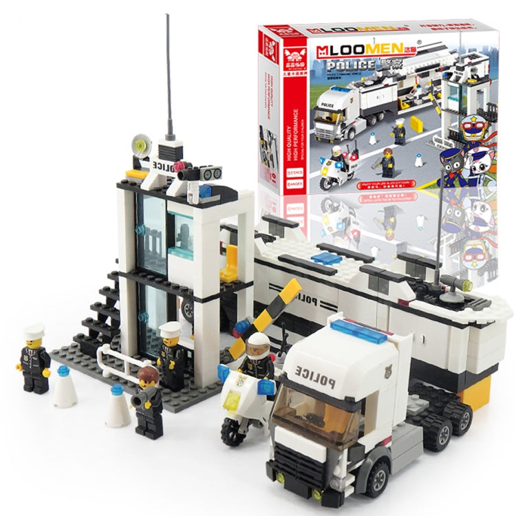 6727 511 PCS Brick Blocks City Police Station Command Vehicle Building Bricks Plastic Blocks Toys, Age Range: 6 ปีขึ้นไป, 6727