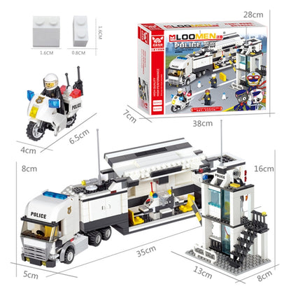 6727 511 PCS Brick Blocks City Police Station Command Vehicle Building Bricks Plastic Blocks Toys, Age Range: 6 ปีขึ้นไป, 6727