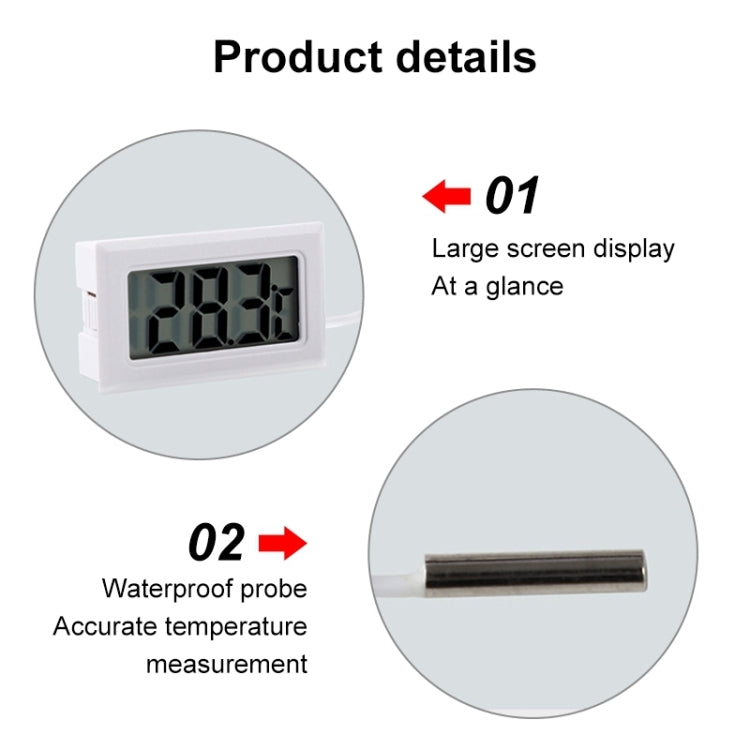 เครื่องวัดอุณหภูมิดิจิตอลในร่ม LCD ขนาดเล็ก (จอแสดงผลเซลเซียส), (Celsius Display) (Black), (Celsius Display) (White)