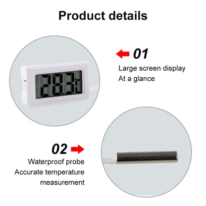 เครื่องวัดอุณหภูมิดิจิตอลในร่ม LCD ขนาดเล็ก (จอแสดงผลเซลเซียส), (Celsius Display) (Black), (Celsius Display) (White)