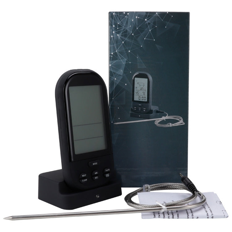TS-HY62 ครัวดิจิตอลทำอาหารบาร์บีคิวเทอร์โมมิเตอร์ไร้สาย (สีดำ), Single Probe