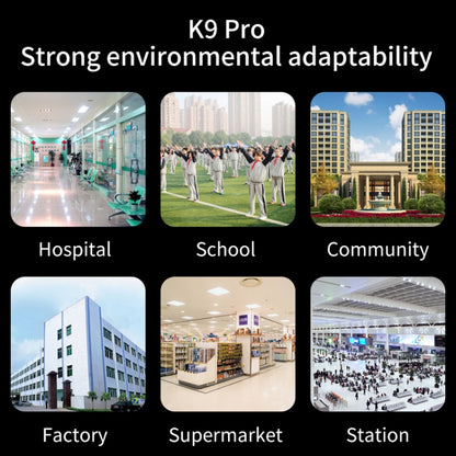 K9 Pro แฮนด์ฟรีเครื่องวัดอุณหภูมิเซ็นเซอร์ระยะไวต่อแสงของร่างกายแบบไม่สัมผัส + เครื่องจ่ายสบู่เหลวอัตโนมัติแบบไม่สัมผัสขนาด 1000 มล. พร้อมฐานยึด, K9 Pro