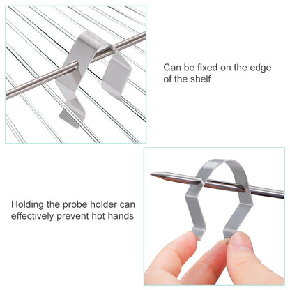 10 PCS Home Kitchen BBQ Grill Probe Holder, ข้อมูลจำเพาะ: Single Hole Probe Holder, Single Hole