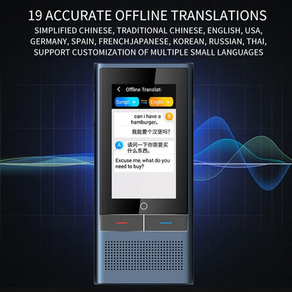 Boeleo BF301(W1 3.0) หน้าจอ 2.8 นิ้ว Smart Voice Translator สำหรับการเดินทางเพื่อธุรกิจ 1GB+8GB รองรับ 117 ภาษา Inter-Translation