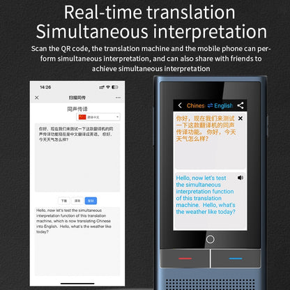Boeleo BF301(W1 3.0) หน้าจอ 2.8 นิ้ว Smart Voice Translator สำหรับการเดินทางเพื่อธุรกิจ 1GB+8GB รองรับ 117 ภาษา Inter-Translation