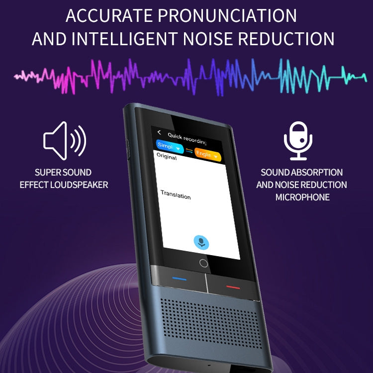 Boeleo BF301(W1 3.0) หน้าจอ 2.8 นิ้ว Smart Voice Translator สำหรับการเดินทางเพื่อธุรกิจ 1GB+8GB รองรับ 117 ภาษา Inter-Translation