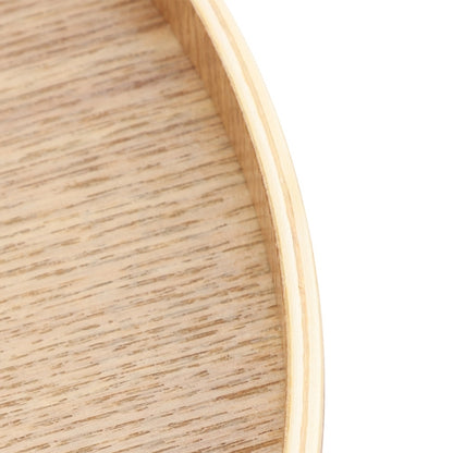 Creative ถาดไม้กลมทึบโรงแรมถาดไม้เก็บของเส้นผ่านศูนย์กลาง: 33 ซม, Wood Color, Diameter: 33cm