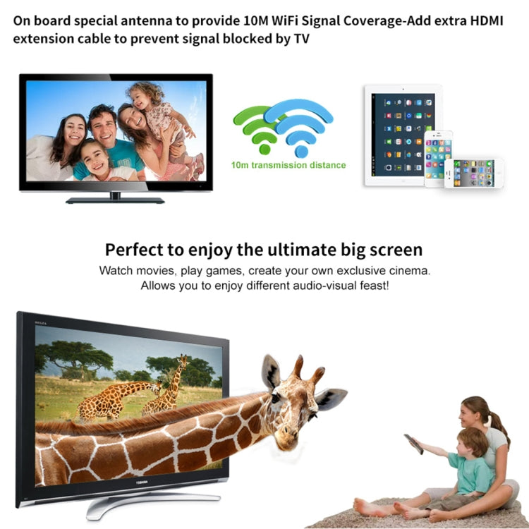 AnyCast M2 Plus Wireless WiFi Display Dongle Receiver Airplay Miracast DLNA 1080P HDMI TV Stick สำหรับ iPhone, Samsung และสมาร์ทโฟน Android อื่น ๆ, M2 Plus