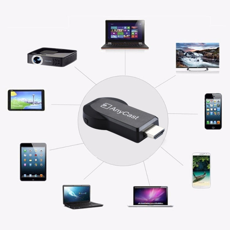 AnyCast M2 Plus Wireless WiFi Display Dongle Receiver Airplay Miracast DLNA 1080P HDMI TV Stick สำหรับ iPhone, Samsung และสมาร์ทโฟน Android อื่น ๆ, M2 Plus