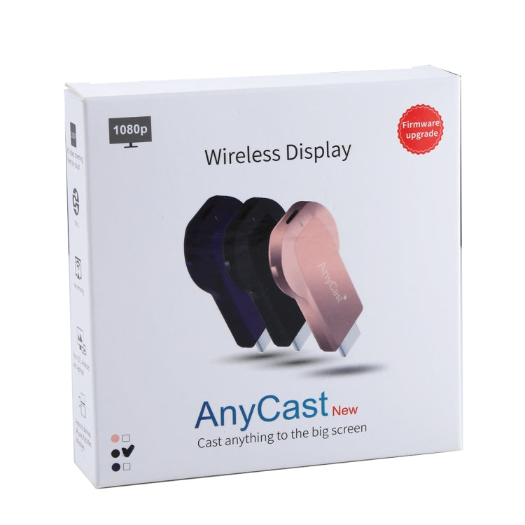AnyCast M2 Plus Wireless WiFi Display Dongle Receiver Airplay Miracast DLNA 1080P HDMI TV Stick สำหรับ iPhone, Samsung และสมาร์ทโฟน Android อื่น ๆ, M2 Plus