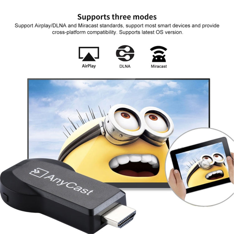 AnyCast M2 Plus Wireless WiFi Display Dongle Receiver Airplay Miracast DLNA 1080P HDMI TV Stick สำหรับ iPhone, Samsung และสมาร์ทโฟน Android อื่น ๆ, M2 Plus