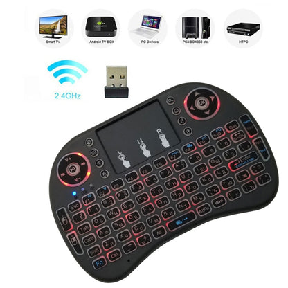 ภาษาที่รองรับ: Russian i8 Air Mouse Wireless Backlight Keyboard with Touchpad for Android TV Box & Smart TV & PC Tablet & Xbox360 & PS3 & HTPC/IPTV, Russian