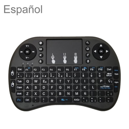 ภาษาที่รองรับ: Spanish i8 Air Mouse คีย์บอร์ดไร้สายพร้อมทัชแพดสำหรับ Android TV Box & Smart TV & PC Tablet & Xbox360 & PS3 & HTPC/IPTV, Spanish