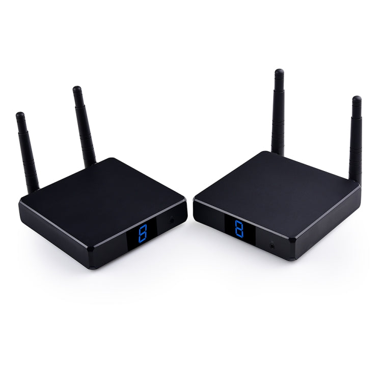 Measy FHD686 Full HD 1080P 3D 5-5.8GHz เครื่องส่งสัญญาณ HDMI ไร้สาย (เครื่องส่ง + ตัวรับ) พร้อมจอแสดงผล รองรับรีโมทคอนโทรลอินฟราเรดและฟังก์ชั่นหน้าจอเดียวกันแบบไร้สาย ระยะการส่งข้อมูล: 200 ม., FHD686 with Display