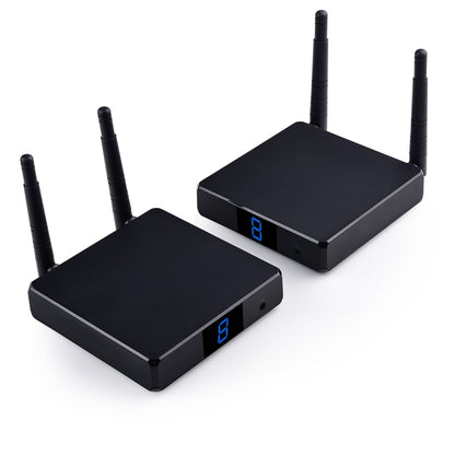 Measy FHD686 Full HD 1080P 3D 5-5.8GHz เครื่องส่งสัญญาณ HDMI ไร้สาย (เครื่องส่ง + ตัวรับ) พร้อมจอแสดงผล รองรับรีโมทคอนโทรลอินฟราเรดและฟังก์ชั่นหน้าจอเดียวกันแบบไร้สาย ระยะการส่งข้อมูล: 200 ม., FHD686 with Display