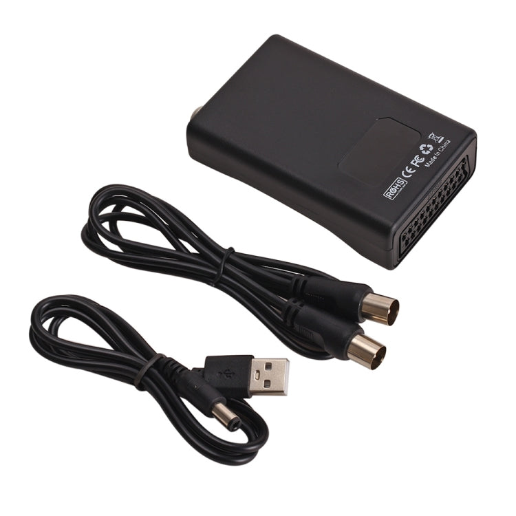 SCART เป็น RF Video Converter รองรับ RF67.25MHz, 61.25MHz, SCART to RF