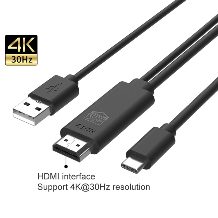 UC505 สาย USB-C / Type-C 4K 30Hz HDTV, UC505