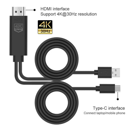 UC505 สาย USB-C / Type-C 4K 30Hz HDTV, UC505