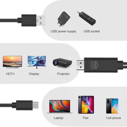 UC505 สาย USB-C / Type-C 4K 30Hz HDTV, UC505
