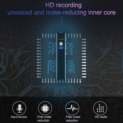 Q33 External Play MP3 Voice Control ปากกาบันทึกการลดเสียงรบกวนความละเอียดสูง, 8G, รองรับการป้องกันด้วยรหัสผ่านและการบันทึกด้วยสัมผัสเดียว, 8G