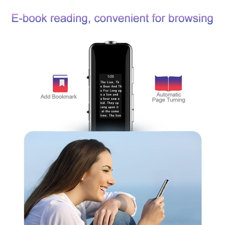 Q33 External Play MP3 Voice Control ปากกาบันทึกการลดเสียงรบกวนความละเอียดสูง, 8G, รองรับการป้องกันด้วยรหัสผ่านและการบันทึกด้วยสัมผัสเดียว, 8G