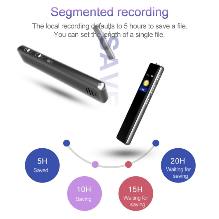Q33 External Play MP3 Voice Control ปากกาบันทึกการลดเสียงรบกวนความละเอียดสูง, 8G, รองรับการป้องกันด้วยรหัสผ่านและการบันทึกด้วยสัมผัสเดียว, 8G