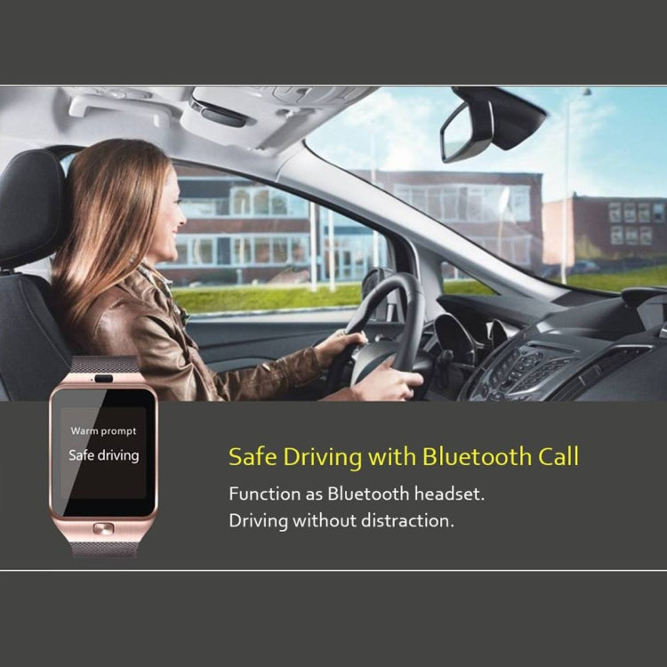 DZ09 หน้าจอ 1.56 นิ้ว Bluetooth 3.0 Android 4.1 OS เหนือโทรศัพท์สมาร์ทวอทช์พร้อมการโทรและเตือนการโทรด้วย Bluetooth & การตรวจสอบการนอนหลับ & Pedometer & การเตือนความจำและปฏิทิน & SMS & เครื่องเล่นเสียงและวิดีโอ