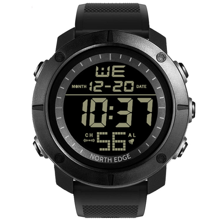 TANK North Edge Men แฟชั่นกองทัพทหารมืออาชีพกีฬากลางแจ้งกันน้ำวิ่งว่ายน้ำสมาร์ทนาฬิกาดิจิตอล, TANK North Edge