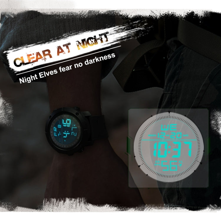 TANK North Edge Men แฟชั่นกองทัพทหารมืออาชีพกีฬากลางแจ้งกันน้ำวิ่งว่ายน้ำสมาร์ทนาฬิกาดิจิตอล, TANK North Edge