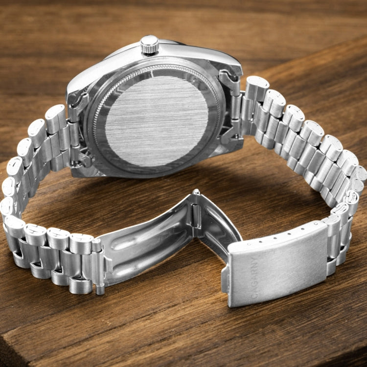 CAGARNY 6866 Fashion Life Waterproof Silver Steel Band Quartz Watch, Silver Steel Band