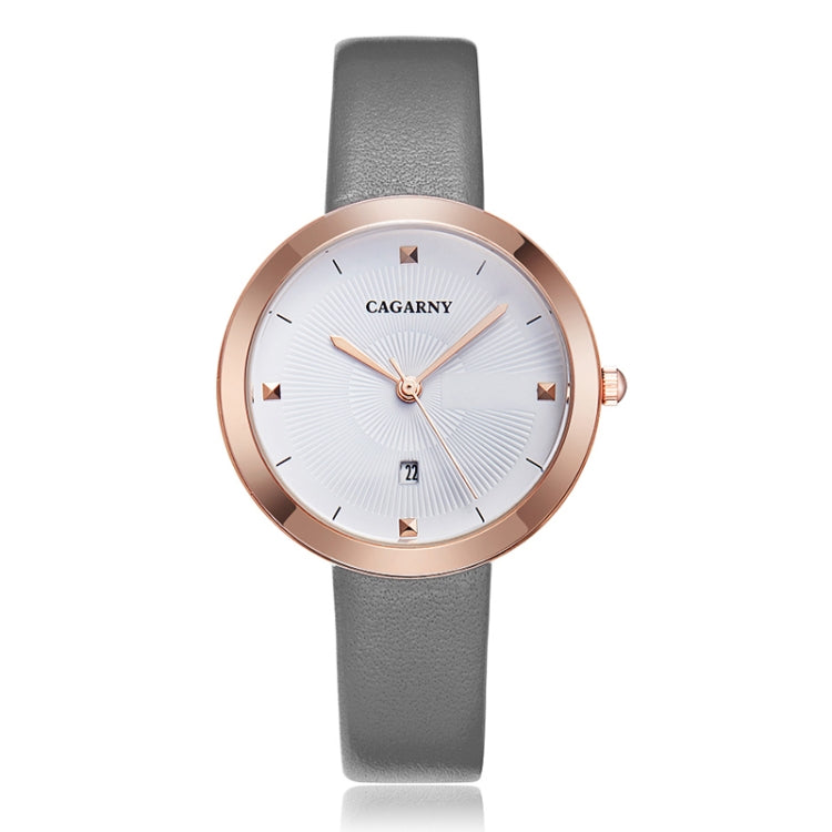 CAGARNY 6871 Fashion Life Waterproof Gold Shell Steel Band Quartz Watch, Gold Shell