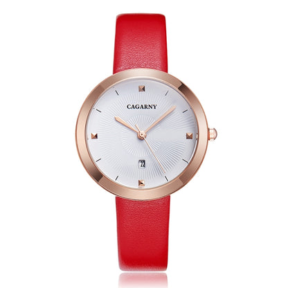 CAGARNY 6871 Fashion Life Waterproof Gold Shell Steel Band Quartz Watch, Gold Shell
