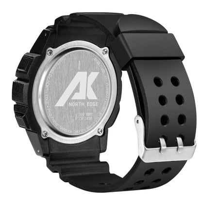 NORTH EDGE AK สมาร์ทวอทช์มัลติฟังก์ชั่นบลูทูธพร้อมไฟพื้นหลัง LED, รองรับการเตือนสายเรียกเข้า, นาฬิกาจับเวลาอัจฉริยะ, การแจ้งเตือนข้อมูล, AK