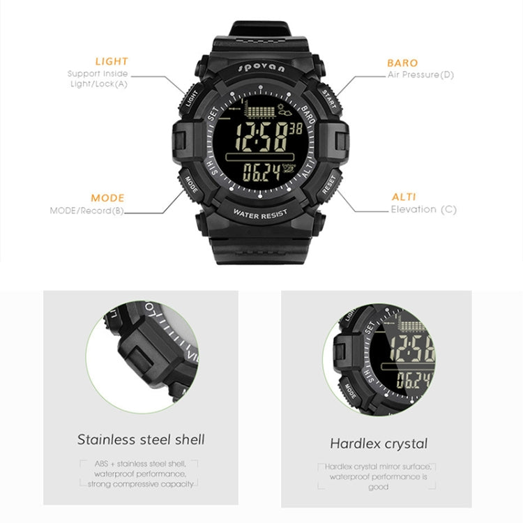 SPV706 Smart Fishing Mountaineering Waterproof มัลติฟังก์ชั่นนาฬิกากีฬากลางแจ้ง
