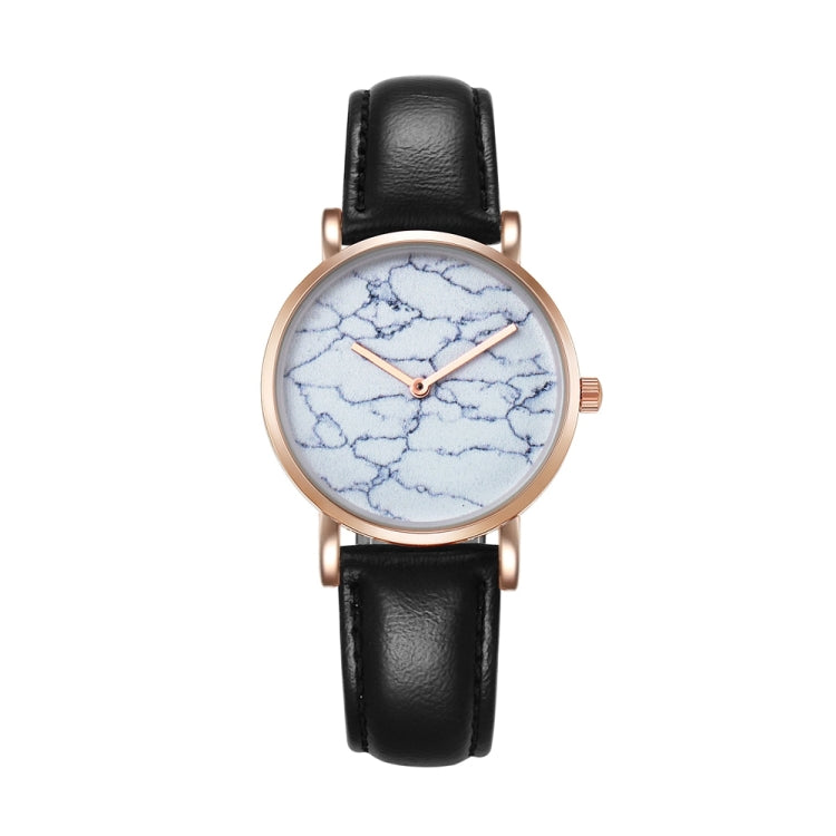 CAGARNY 6812 Round Dial Alloy Gold Case Fashion Women Watch นาฬิกาควอตซ์พร้อมสายหนัง PU