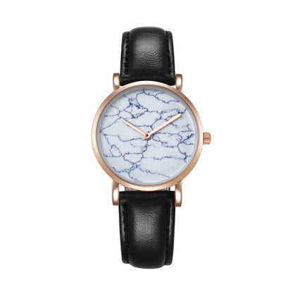 CAGARNY 6812 Round Dial Alloy Gold Case Fashion Women Watch นาฬิกาควอตซ์พร้อมสายหนัง PU