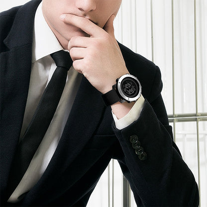 SKMEI 1416 มัลติฟังก์ชั่นแฟชั่นกลางแจ้ง Noctilucent Waterproof Steel Ring Digital Watch, Steel Ring, 1416 Steel Ring