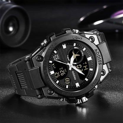 addies MY-1818 Luminous Three-window LED Outdoor Sports Multi-function Electronic Watch for Men, Support Calendar / Alarm Clock / Timer