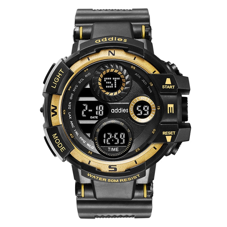addies MY-1901 Luminous Three-window LED Outdoor Sports Multi-function Electronic Watch for Men, Support Calendar / Alarm Clock / Timer / Talking