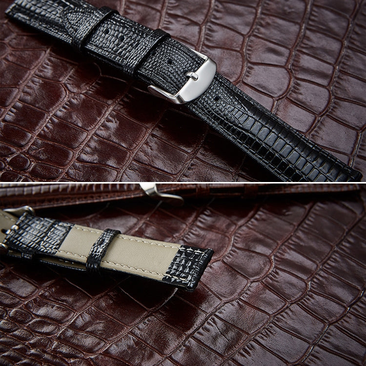 สายนาฬิกาสายหนังลายจิ้งจก ขนาด 24มม, Size: 24mm
