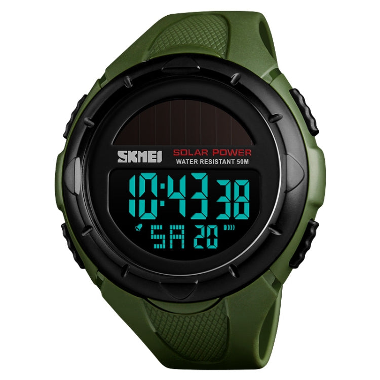 SKMEI 1405 Fashion Solar Power Outdoor Sports Watch มัลติฟังก์ชั่น 50m Waterproof Men Digital Watch