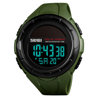 SKMEI 1405 Fashion Solar Power Outdoor Sports Watch มัลติฟังก์ชั่น 50m Waterproof Men Digital Watch