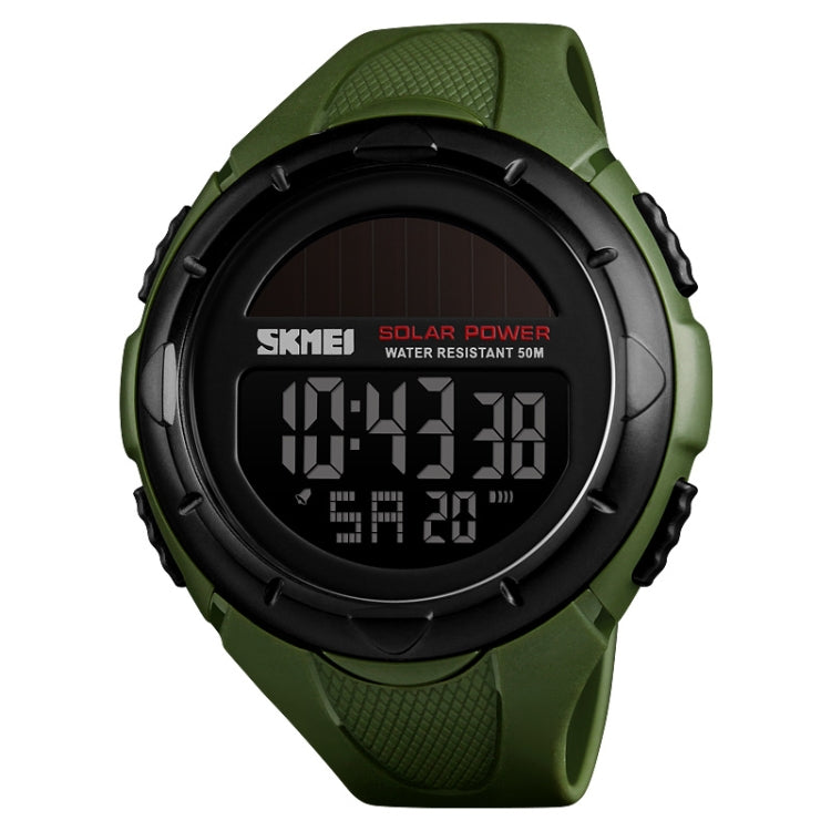 SKMEI 1405 Fashion Solar Power Outdoor Sports Watch มัลติฟังก์ชั่น 50m Waterproof Men Digital Watch