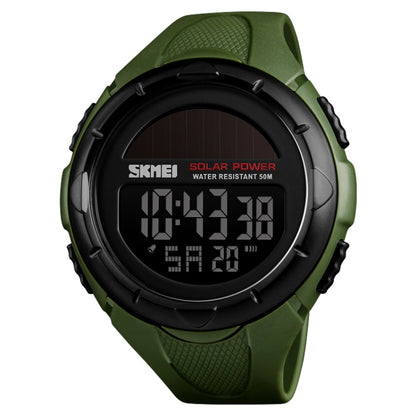 SKMEI 1405 Fashion Solar Power Outdoor Sports Watch มัลติฟังก์ชั่น 50m Waterproof Men Digital Watch