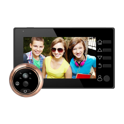 M4300D หน้าจอสี TFT ขนาด 4.3 นิ้วกล้องรักษาความปลอดภัย 3.0MP วิดีโอออดอัจฉริยะรองรับการ์ด TF (สูงสุด 32GB) และการมองเห็นกลางคืนและการตรวจจับการเคลื่อนไหว, M4300D Black, M4300D