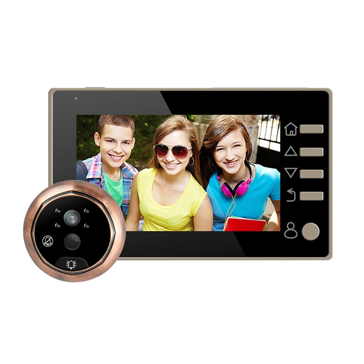 M4300D หน้าจอสี TFT ขนาด 4.3 นิ้วกล้องรักษาความปลอดภัย 3.0MP วิดีโอออดอัจฉริยะรองรับการ์ด TF (สูงสุด 32GB) และการมองเห็นกลางคืนและการตรวจจับการเคลื่อนไหว, M4300D Black, M4300D