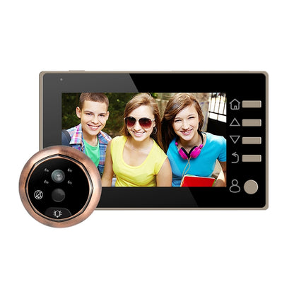 M4300D หน้าจอสี TFT ขนาด 4.3 นิ้วกล้องรักษาความปลอดภัย 3.0MP วิดีโอออดอัจฉริยะรองรับการ์ด TF (สูงสุด 32GB) และการมองเห็นกลางคืนและการตรวจจับการเคลื่อนไหว, M4300D Black, M4300D