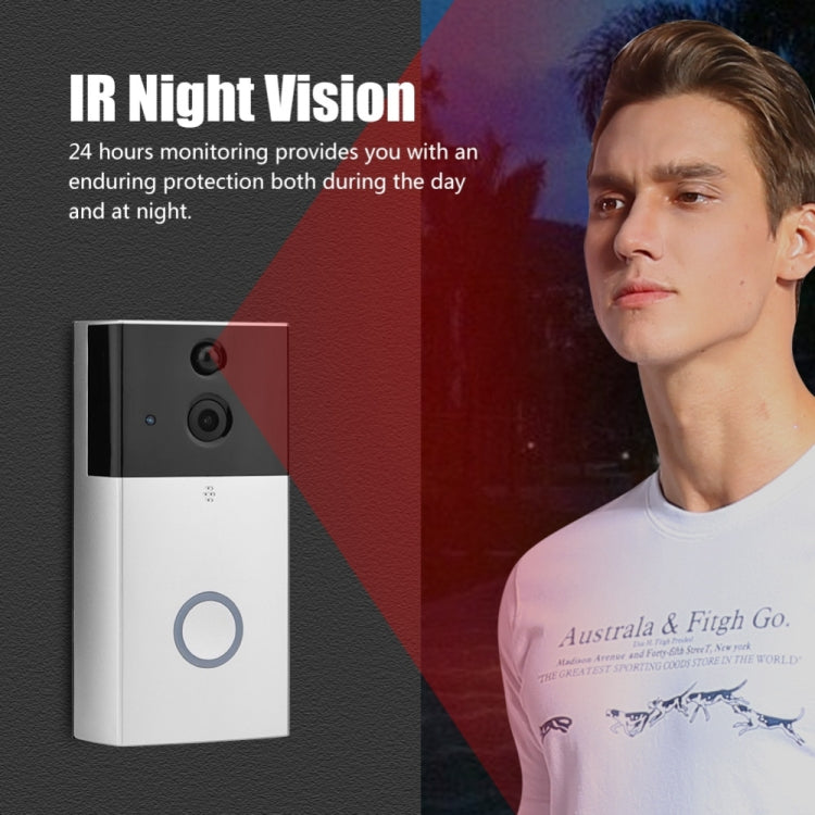 VESAFE HD 720P กล้องรักษาความปลอดภัยสมาร์ท WiFi Video Doorbell Intercom, รองรับการ์ด TF และอินฟราเรด Night Vision & Motion Detection App สำหรับ IOS และ Android, VS-A5 Black, VS-A4 Silver
