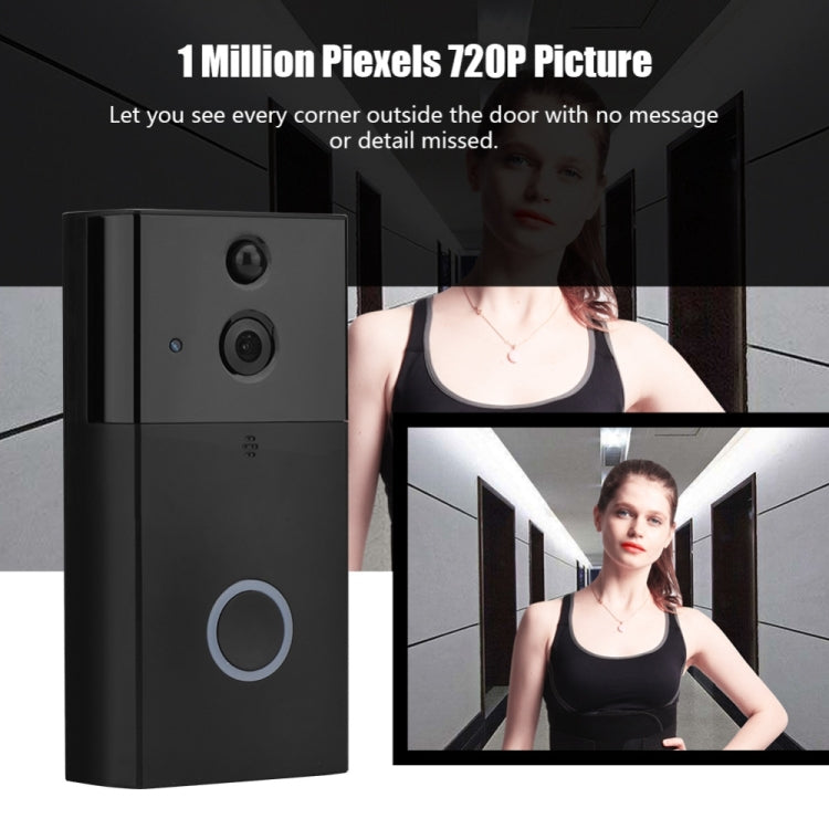 VESAFE HD 720P กล้องรักษาความปลอดภัยสมาร์ท WiFi Video Doorbell Intercom, รองรับการ์ด TF และอินฟราเรด Night Vision & Motion Detection App สำหรับ IOS และ Android, VS-A5 Black, VS-A4 Silver